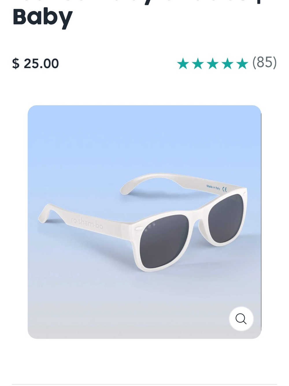 RoShamBo Baby Sunglasses - Ice Ice Baby